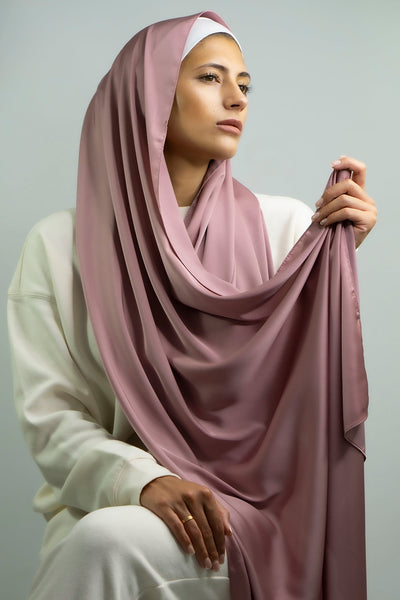Satin Hijab | Pink Quartz