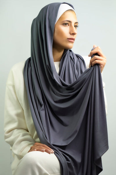 Ultimate Jersey Hijab | Charcoal
