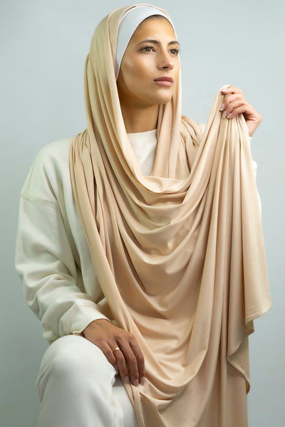 Ultimate Jersey Hijab | Nude
