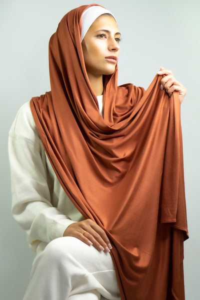 Ultimate Jersey Hijab | Rust