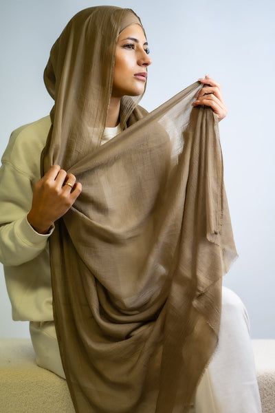 Cotton Breathable Hijab Taupe