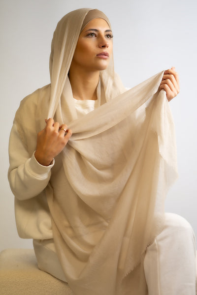 Cotton Breathable Hijab Timberwolf