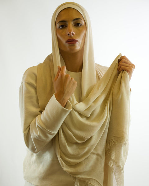 Cotton Crêpe Hijab | Oat
