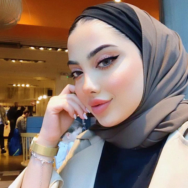 Soft Chiffon Crepe Hijab | cocoa - Mai Official