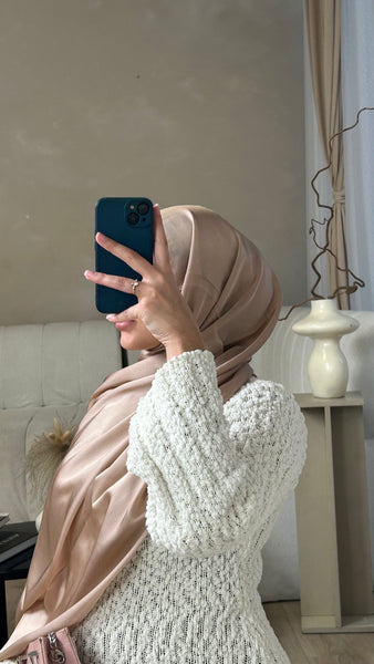 Rayon Silk Headscarf | Gold Mocha