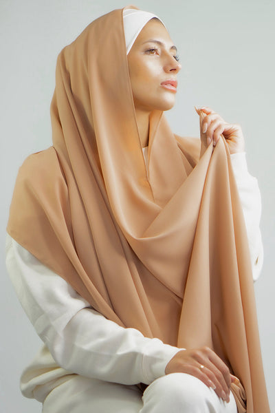 100% Premium Chiffon Collection | Nude Orange