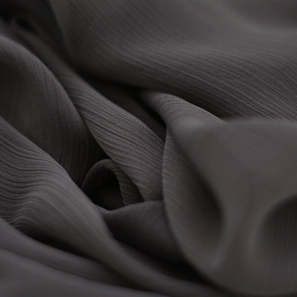 Crinkle Chiffon Hijab | Black, Charcoal, Navy, Grey Heather - Mai Official