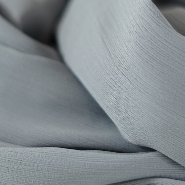 Premium Crinkle Chiffon | Steel