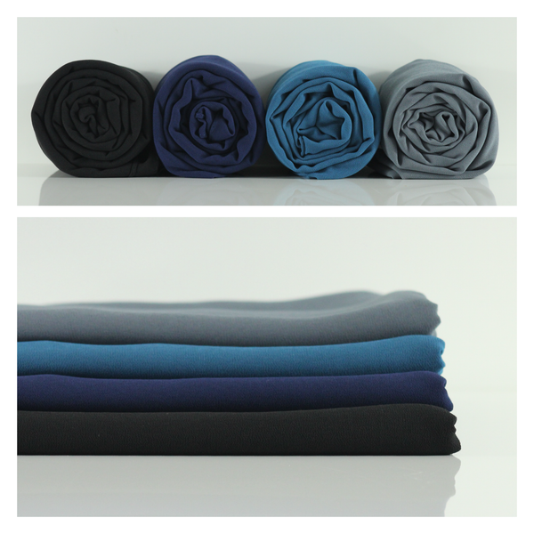 Soft Chiffon Crepe Hijab | Black, Ink , Denim & Graphite - Mai Official