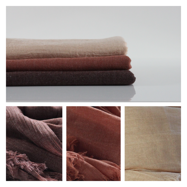 Classic Cotton Modal Maxi Hijab | Bark, Russet, Nude - Mai Official