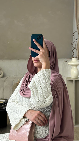 Recycled Jersey Hijab | Dusty Pink