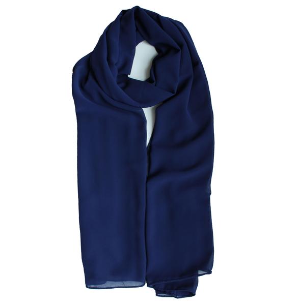 Soft Chiffon Crepe Hijab | Black, Ink , Denim & Graphite - Mai Official