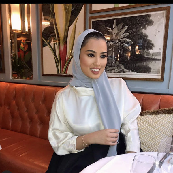 Premium Crinkle Chiffon | Steel