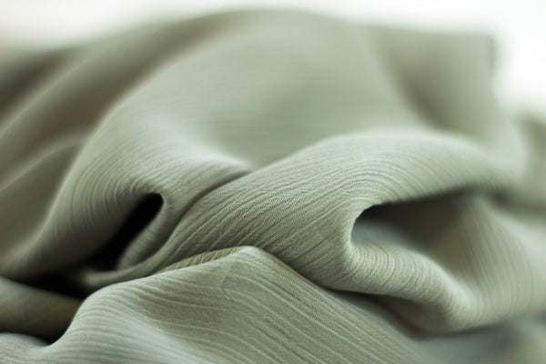 Crinkle Chiffon Hijab |  Natural Linen, Khaki Tint , Slate Shadow - Mai Official