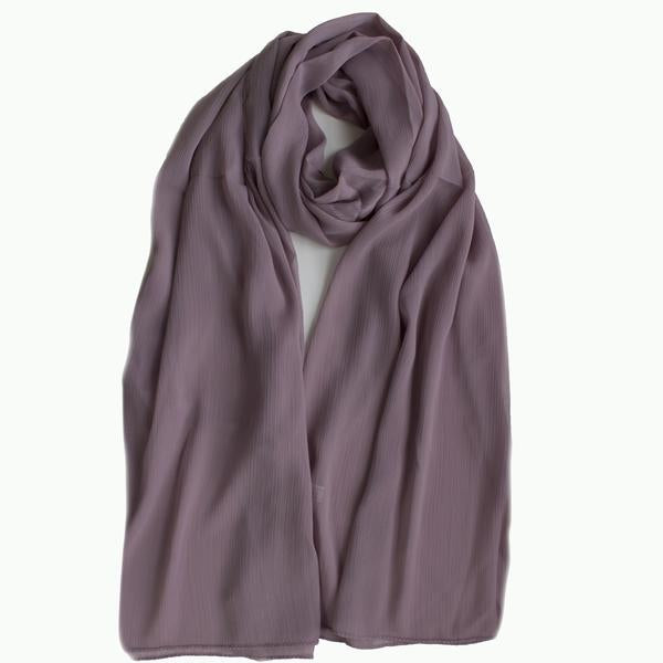 Crinkle Chiffon Hijab | Chalky Mauve, Pink Sand, Blush, Peach Tint - Mai Official